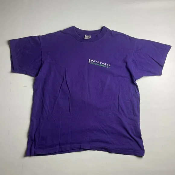 VTG 1994 Motocross Racing Purple Shirt Mens XL Canada Made (Read) - Picture 2 of 14